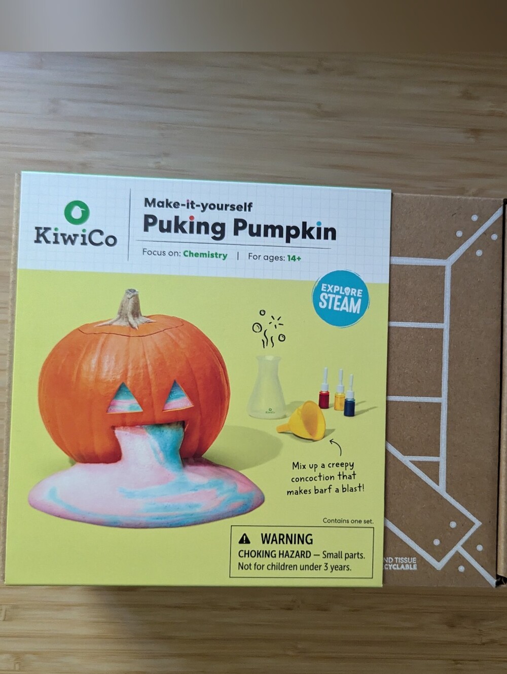 New Kiwico Halloween Puking Pumpkin Kids STEAM Craft Kit